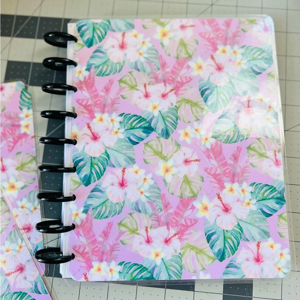 Happy planner cover set classic size tropical floral